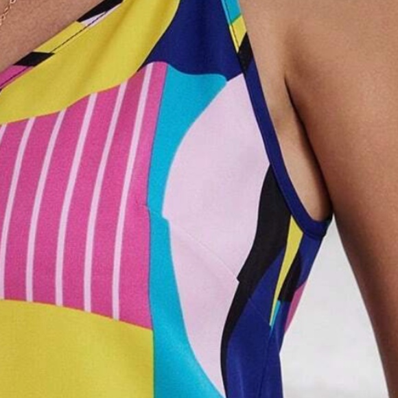 Boho Geo Print Backless Twist Back Cami Top - Picture 8 of 10